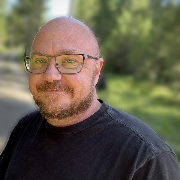 Dave Whalen, founder of Selkirk Technology, outdoors near Oldtown, Idaho